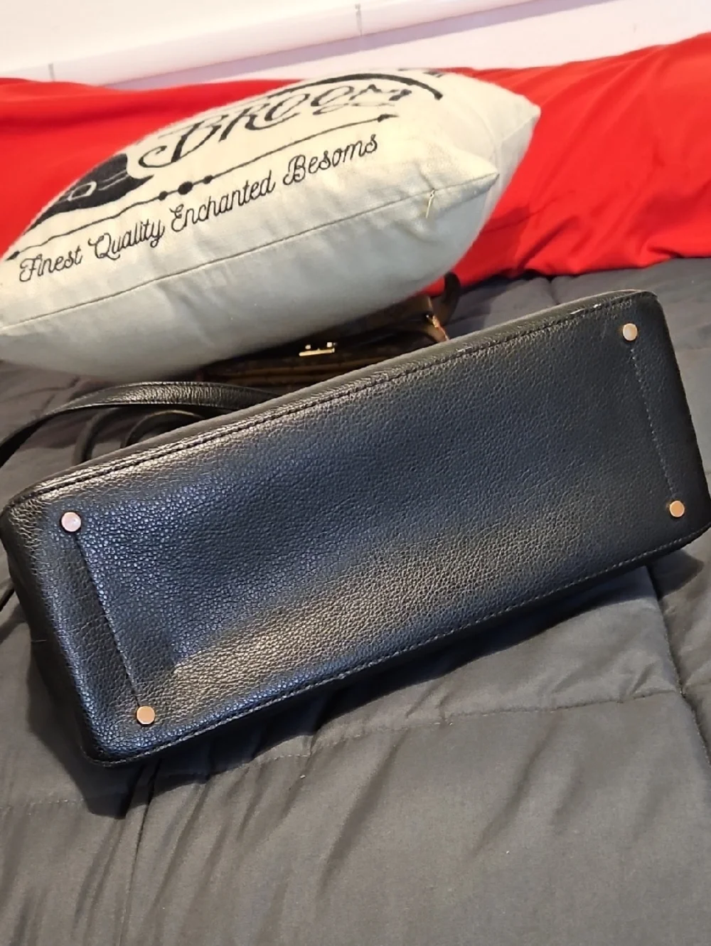 Kate Spade Black‎ Pebbled Leather Tote with Detachable Strap